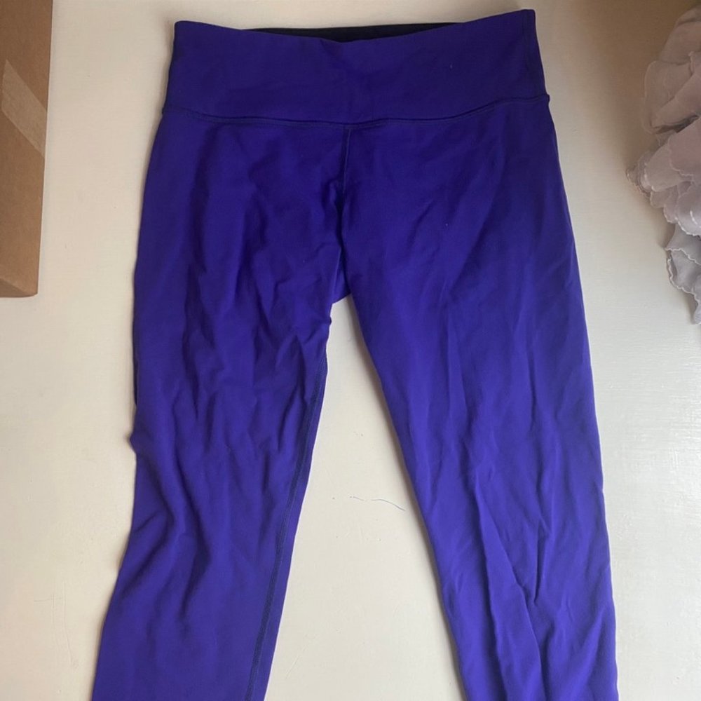 Purple Cropped Lululemon Leggings